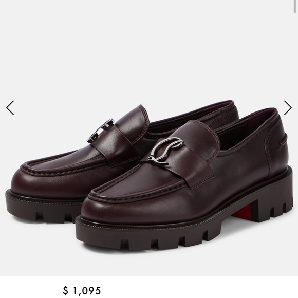 Louboutin Burgundy Loafers - Picture 1 of 3